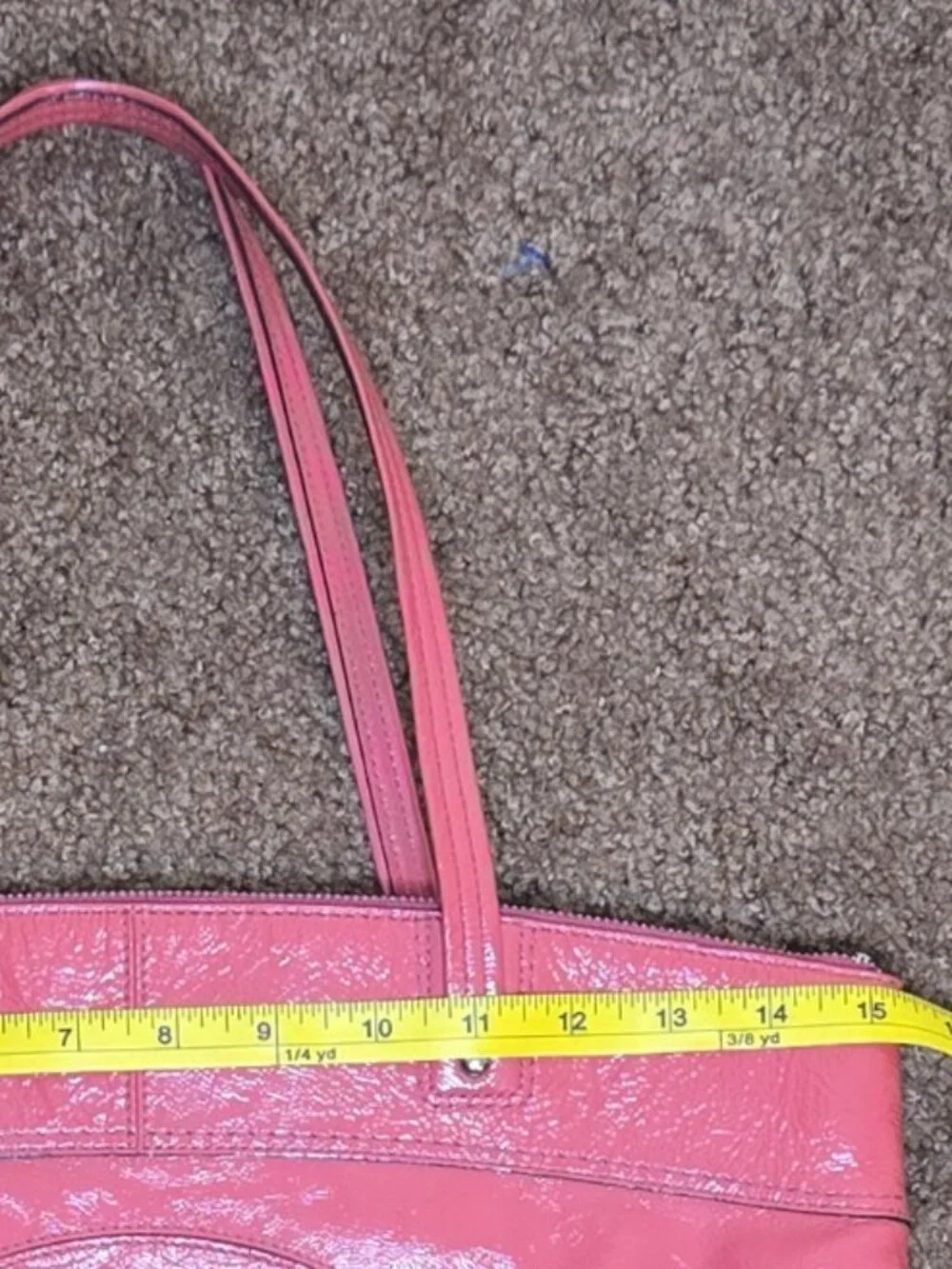 Coach‎ Laura F18900 Coral Pink Patent Leather Large Tote Bag